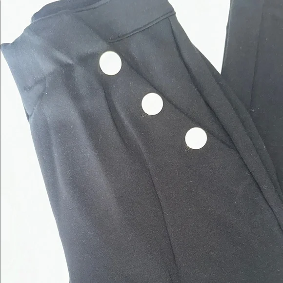 Spanx Black Pants with Gold Buttons - Picture 2 of 3